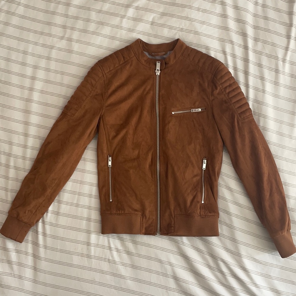 Suede Bomber Jacket